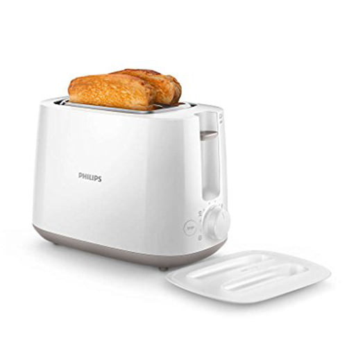 Philips Daily Collection HD2582/00 830-Watt 2-Slice Pop-up Toaster (White)