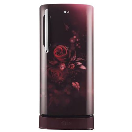 LG 201 L Direct Cool Single Door 5 Star Refrigerator with Base Drawer  (Scarlet Euphoria, GL-B211HSED)