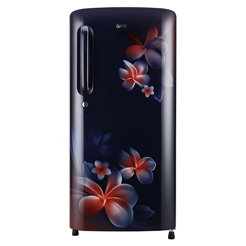 LG 185 L 3 Star Direct-Cool Single Door Refrigerator (GL-B201ABPD, Blue Plumeria, Moist 'N' Fresh, Gross Volume- 190 L)
