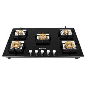 Faber 90 cm Hobtop 5 Burner, Auto Ignition (HOB HTG 905 CRS BR CI)